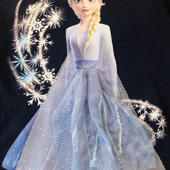 NWT girls puffer vest and long sleeve Elsa tee - Picture 3 of 6